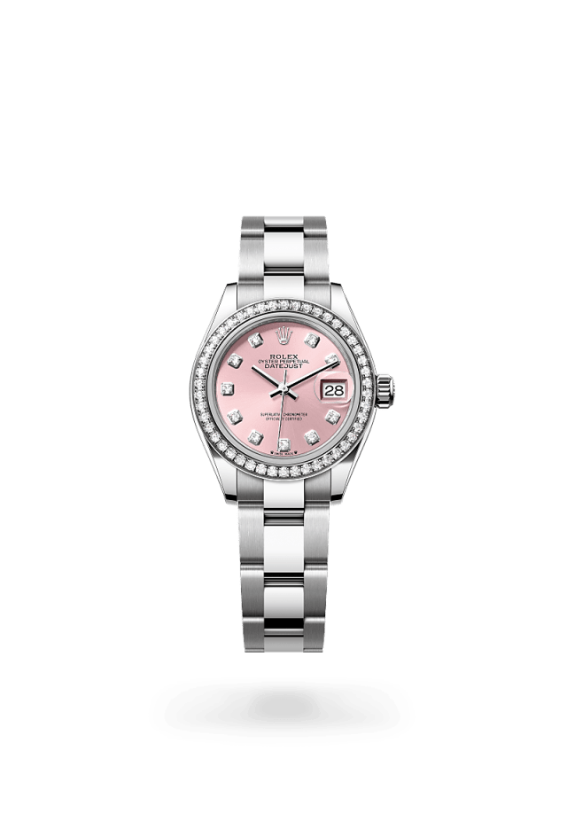 Rolex Lady-Datejust 28 in White Rolesor - combination of Oystersteel and white gold, M279384RBR-0004 - Bucherer