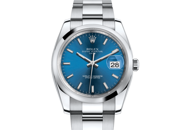 rolex datejust 34 blue dial
