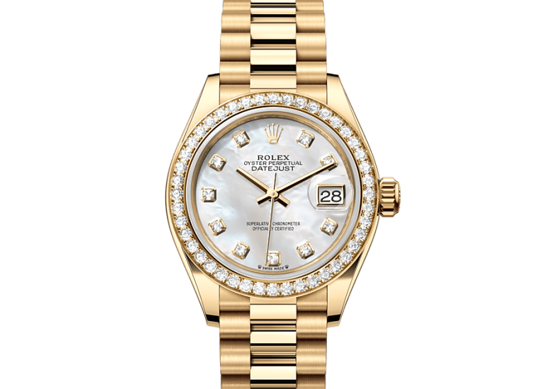 rolex lady datejust 28 yellow gold price