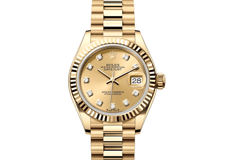 Ved daggry Koncession termometer Rolex Lady-Datejust in 18 ct yellow gold, M279178-0017 | Bucherer France