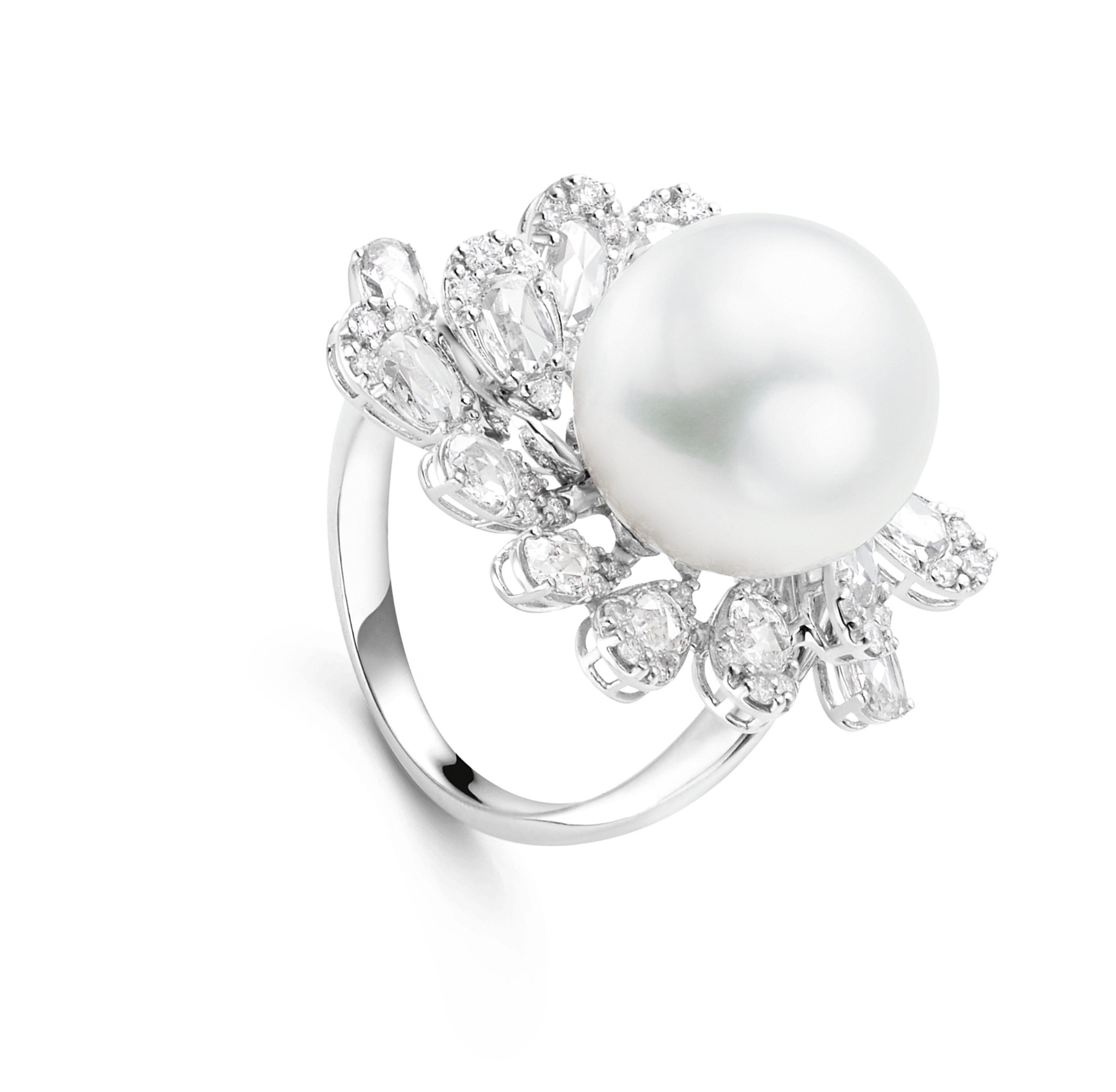 Ring, white gold - Peacock main image