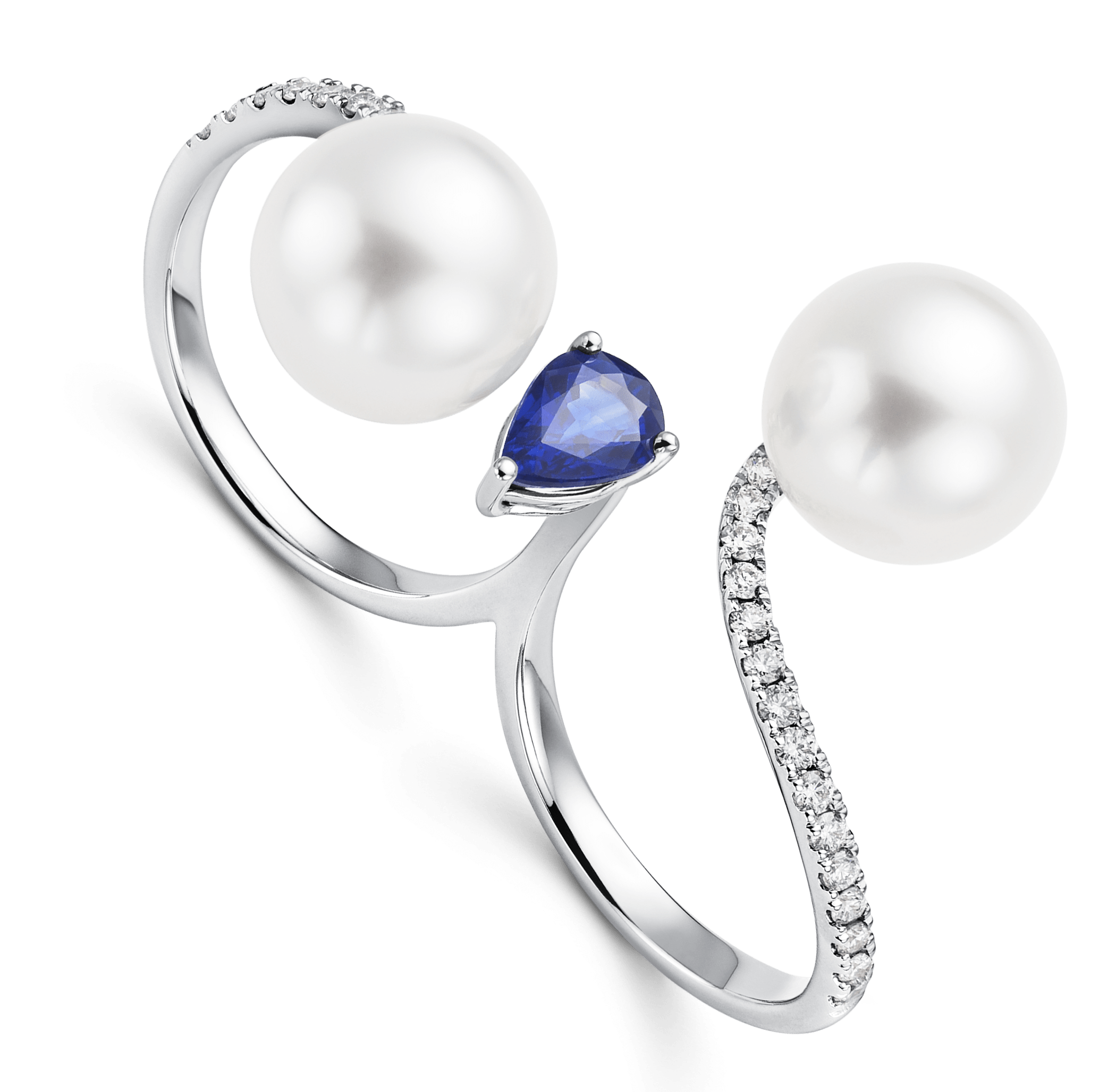 Ring, Hvidguld - Perlen main image