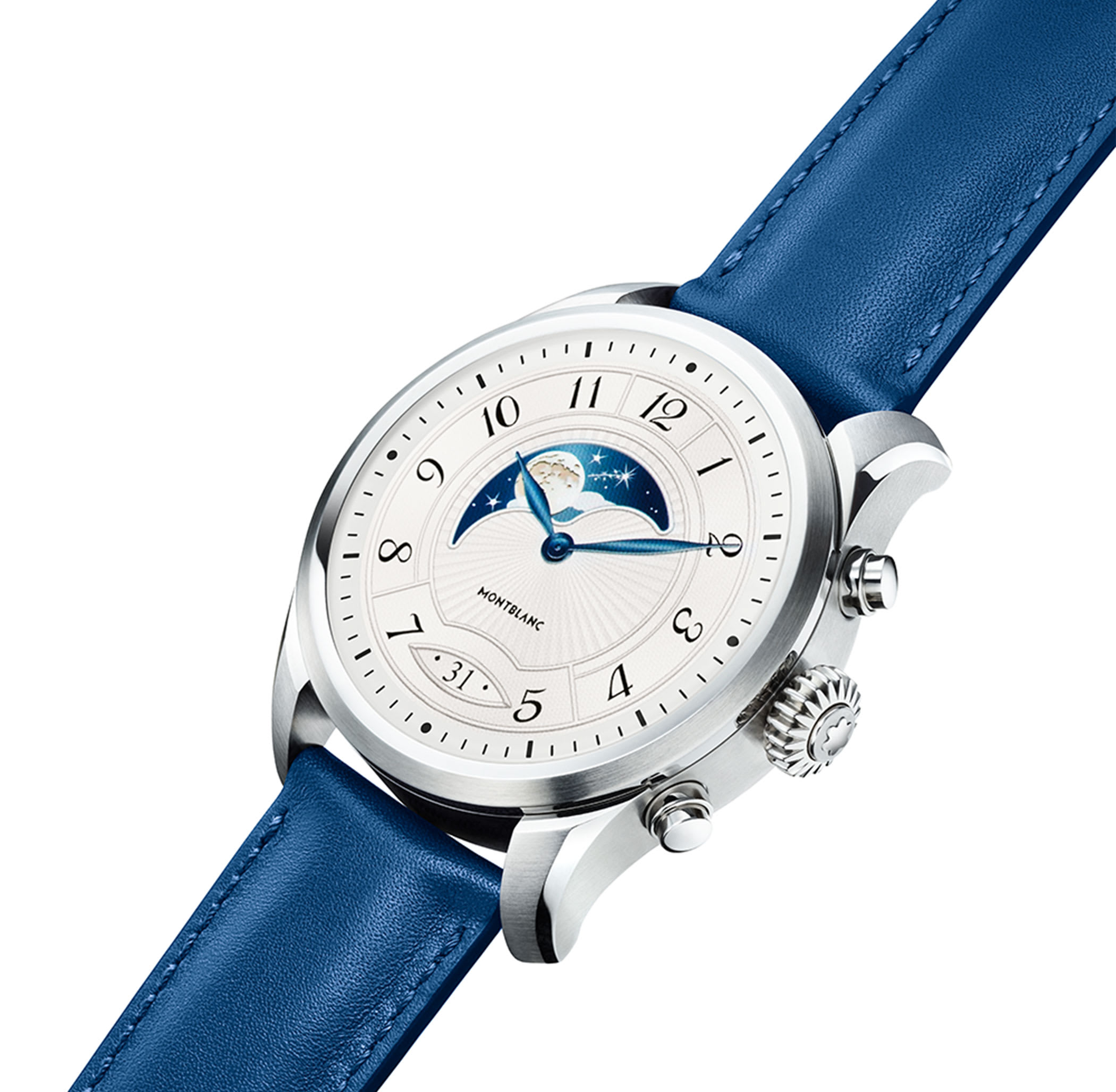 Summit 2 schwarzer Edelstahl und Leder - Smartwatches – Montblanc® DE
