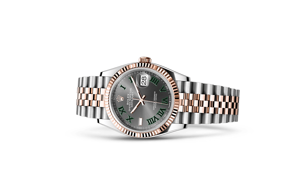 Rolex Datejust 36 in Everose Rolesor combination of Oystersteel