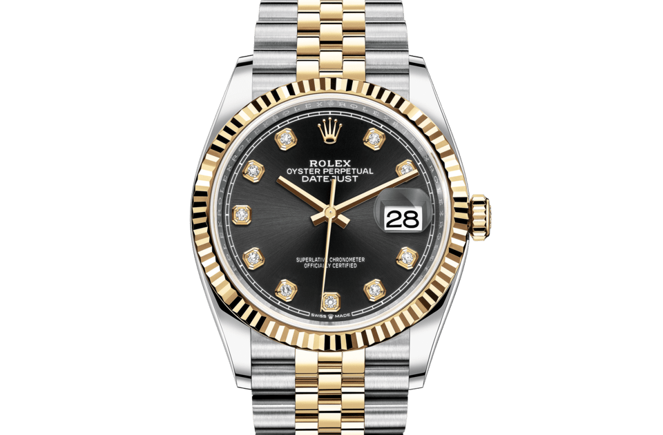 rolex datejust 36 oystersteel and yellow gold