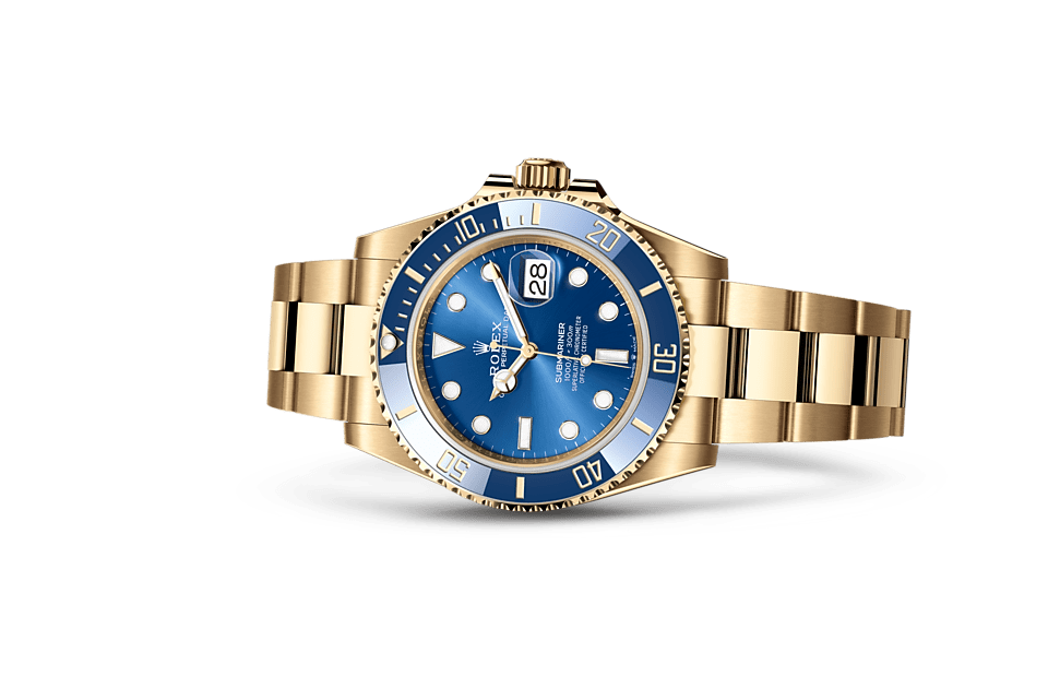 Rolex Submariner Blue Dial 18K Yellow Gold Oyster Bracelet Automatic Men's  Watch BLSO 126618LB - Watches, Submariner - Jomashop