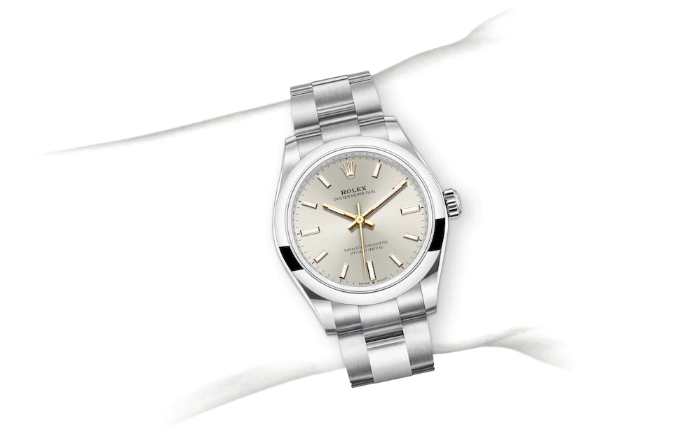 rolex oyster perpetual 31 on wrist