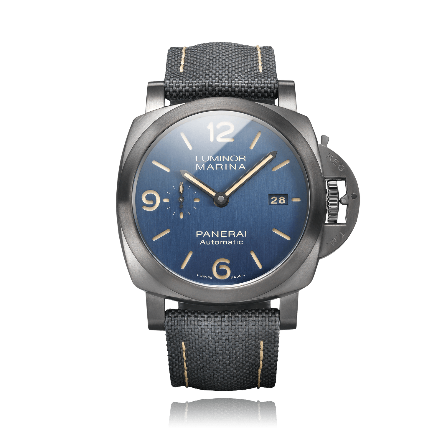 panerai luminor gmt bucherer blue