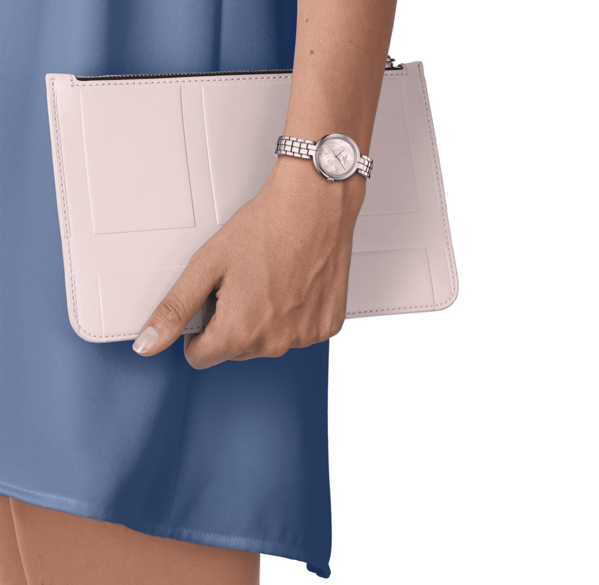 TISSOT Armbanduhr, Flamingo 30 mm on a womans wrist