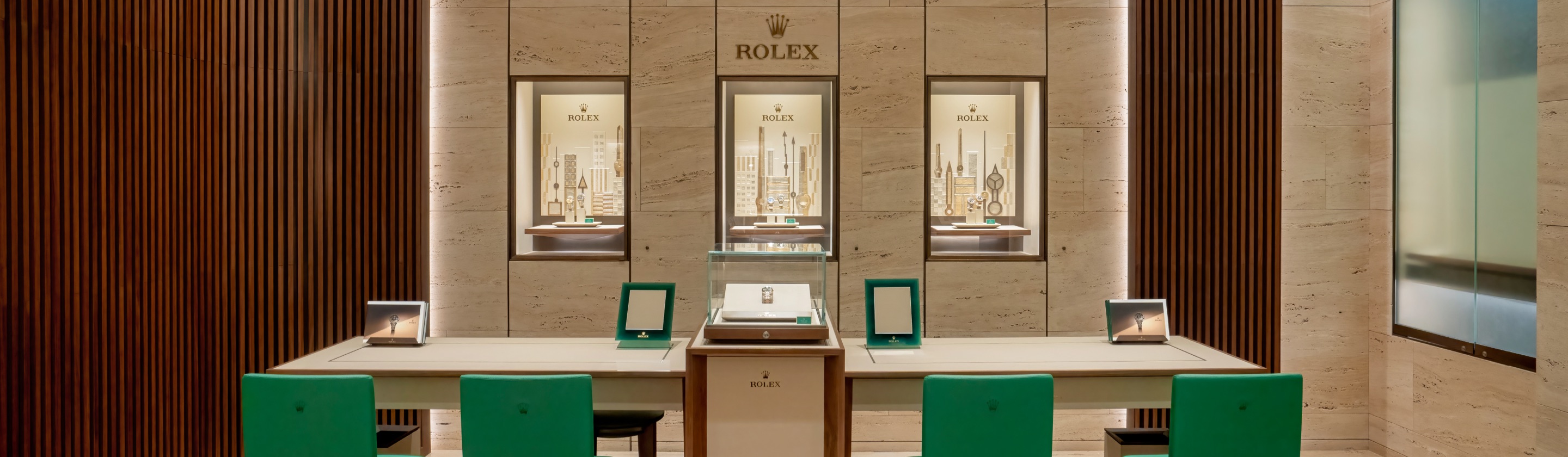 Rolex boutique displayed for Roley book an appointment