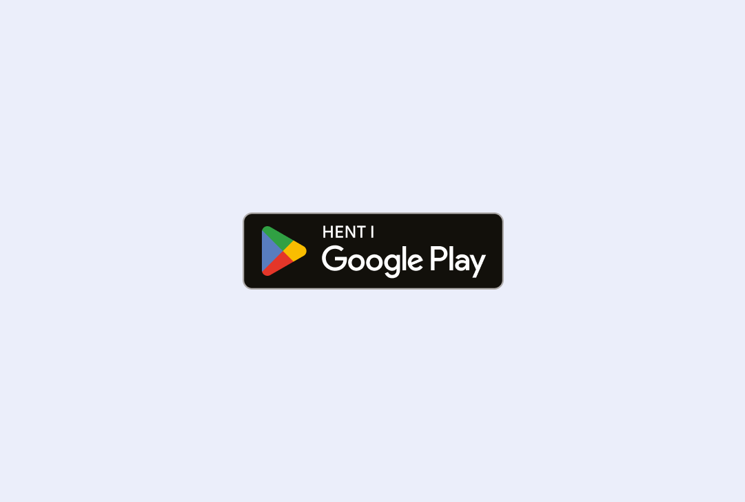 Google Play-knap med teksten "HENTI" over "Google Play".